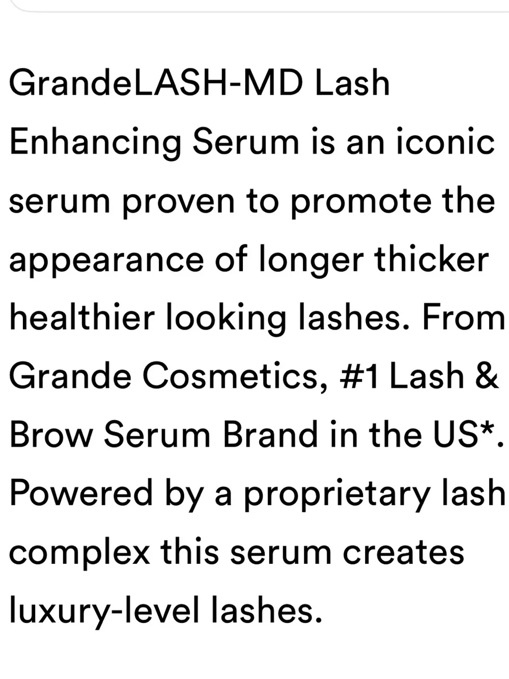 🦋 Grande Lash Enhancing Growth Serum New 4 Week Supply